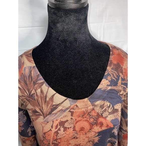 Soft Surroundings Women’s Top Thin Floral Bird Classic Print Size Small - Picture 6 of 10